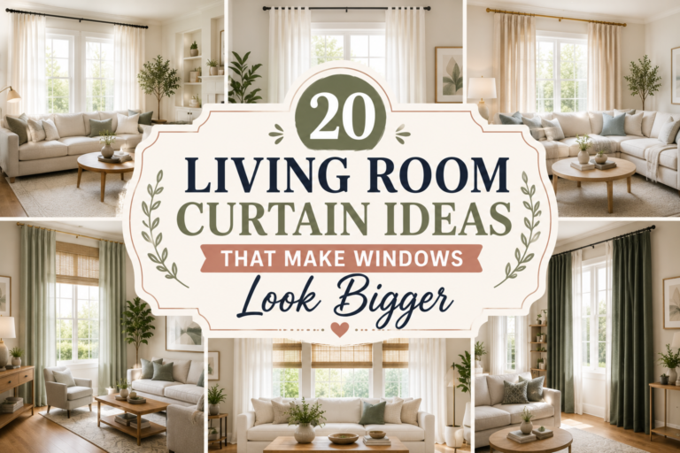20 Living Room Curtain Ideas That Make Windows Look Bigger